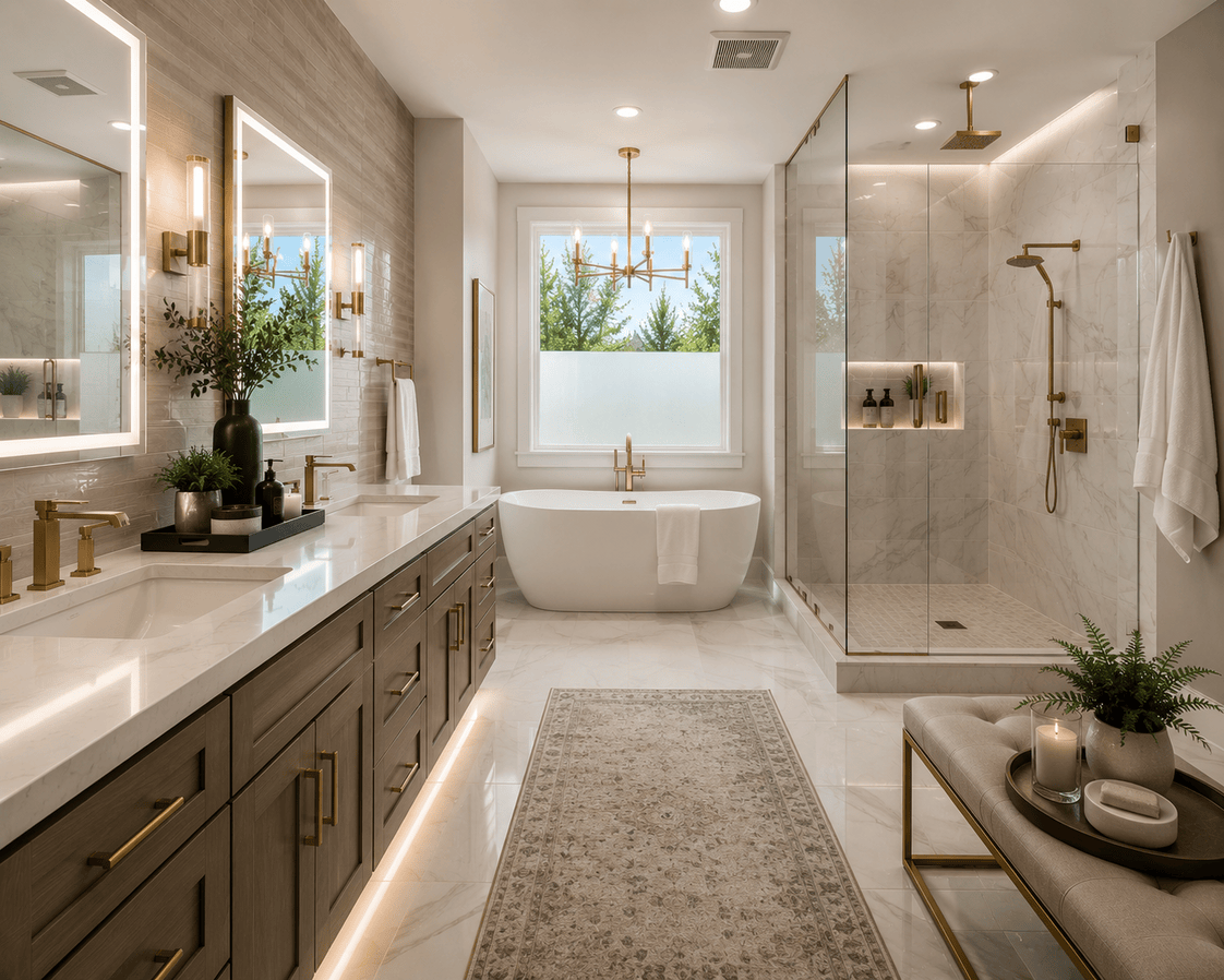 Luxury bathroom interior
